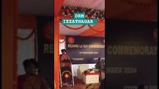 Railway izzatnagar division DRM speech at REZANG LA day 18 nov 2024 station izzatnagar [upl. by Noby]