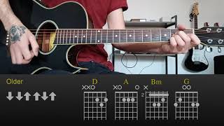 Alec Benjamin  Older  Easy Guitar Lesson Tutorial with ChordsTabs and Rhythm [upl. by Langdon826]