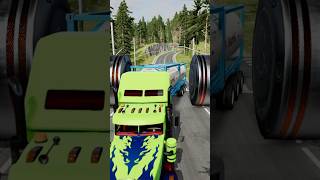 Big Bollards vs Trucks Crash Vid2 beamngdrive [upl. by Sarazen493]