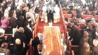 Whitney Houston Funeral  Ray J crying touching casket [upl. by Ocin]