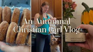 Autumnal Weekend  Chatty Christian Girl Vlog  Gym Cooking Home Project  Hour Long Vlog [upl. by Eilata]