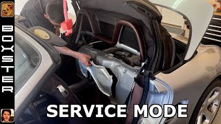 Service Mode  Access Engine Compartments  Porsche Boxster 9871 and 9872 2005  2012 [upl. by Ynnig]