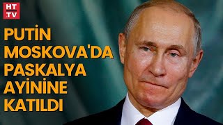 Putin Moskovada Paskalya ayininde görüntülendi [upl. by Enyedy535]