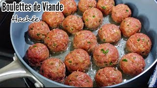 Boulettes De Viande Hachée A La Sauce Tomate Meatballs [upl. by Enelyar827]