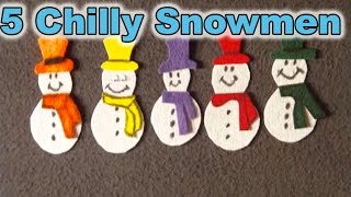 Winter Preschool Songs  5 Chilly Snowmen song  Littlestorybug [upl. by Hameean]