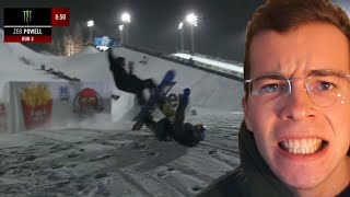 A Skier Reacts To SNOWBOARD KNUCKLE HUCK  X Games Aspen 2022 [upl. by Attenor]