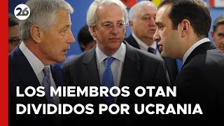 BRUSELAS  Miembros de la OTAN divididos por el apoyo a Ucrania [upl. by Aylat]