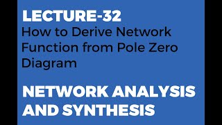 How to Derive Network Function from Pole Zero Diagram [upl. by Lowenstein]