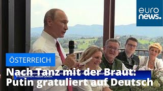 Nach dem Tanz mit der Braut Putin gratuliert auf Deutsch [upl. by Ameg]