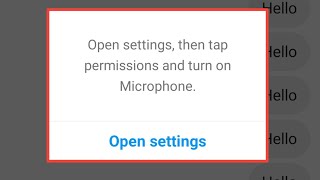 Fix Open Settings Then Tap Permissions And Turn On Microphone Instagram [upl. by Urbana]