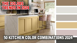 Kitchen Color Combination Trends 2024 For Wall Cabinets Countertop Chairs  Interior Design 2024 [upl. by Nnylimaj]