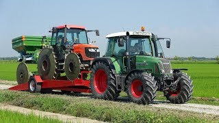 Kubota M108S  Amazone ZAM1500  Fendt 412 vario [upl. by Nae23]