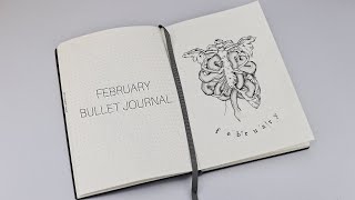 Bullet Journal February  PLAN WITH ME  Unconventional Valentines [upl. by Ecitsuj]