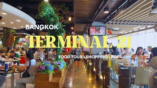 Terminal 21 Bangkok Thailand Food Court Tour  Pop Mart  Shopping [upl. by Lodi]