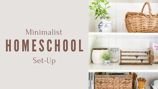 Minimalist Homeschool SetUp  Homeschool Organization For Small Spaces [upl. by Atoked766]