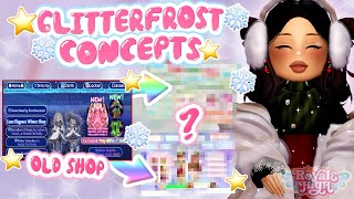 BUYING ITEMS FROM JOURNALS AND NEW SHOP 😱GLITTERFROST CONCEPTS🎄  Royale High Glitterfrost [upl. by Zebadiah951]