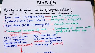 CLEAR all your concepts about NSAIDs pharmacology  Aspirin made EASY and QUICK [upl. by Ludie]