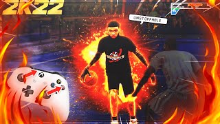 HOW TO MOMENTUM DRIBBLE SPAM ON NBA 2K22 W HANDCAM MOMENTUM CROSSOVER TUTORIAL 2K22 BEST SIGS [upl. by Enyrehtak886]