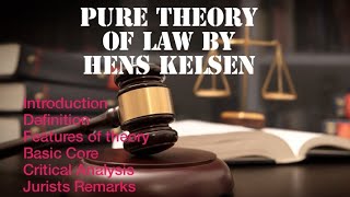 Pure Theory of Law  philosophy of law  LLB part 1 law Hans Kelsen pure theory of law [upl. by Natika]