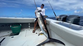 Massive Swordfish HAND CRANK 2000’ deep Catch Clean Cook Ft StanzFam [upl. by Weissmann]