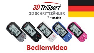 Betreiben des 3DTriSportPedometer Schrittzähler von Realalt Deutsche [upl. by Mellisent]