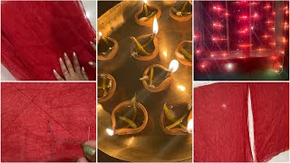 Diwali Decoration Ideas  Diwali Hacks  DIY Canopy Curtain [upl. by Ahsito997]