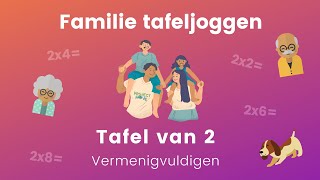 Project Move  Familie tafeljoggen  tafel van 2  vermenigvuldigen [upl. by Jews283]