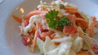 Amerikanischer Krautsalat Coleslaw [upl. by Norted667]