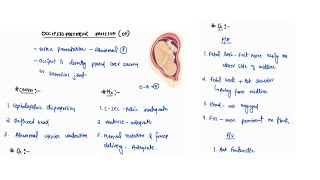 OCCIPTIO POSTERIOR POSITION NOTES  OBSTETRICS  OBGY  ONE PAGE NOTES  4TH PROFF  MBBS [upl. by Tahp]