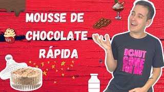 COMO FAZER MOUSSE DE CHOCOLATE COM 2 INGREDIENTES [upl. by Okajima]