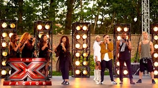 Group 7 perform All About That Bass  Boot Camp  The X Factor UK 2015 [upl. by Llennyl]