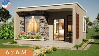 Small House Design with Floor Plan  6 x 6 M [upl. by Aroon]