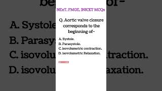 NExT FMGE INICET NEETPG MCQs and PYQs physiology inicet fmge neetpg medicosQ [upl. by Zipporah691]