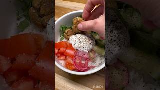 Easy Falafel Rice Bowl 🍚 Subscribe for 3 recipes a week [upl. by Elleinod]