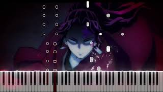 Demon Slayer Entertainment District Arc OST  Yoriichi Theme Piano Tutorial [upl. by Suired]