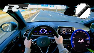 VW TROC RLine 15 TSI 150PS TOP SPEED POV GERMAN AUTOBAHN [upl. by Ede]