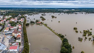 powódź SŁUBICE 26092024  Przelot dronem nad Odrą w Słubicach [upl. by Schnorr]