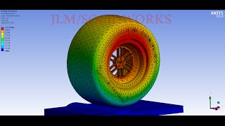 Ansys Tutorial static structure analysis F1 wheel [upl. by Dnalor851]