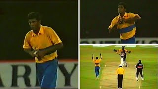 Muralitharan Bowling in His ODI Debut Match and Getting His First ODI Wicket vs India  Colombo 1993 [upl. by Lustick]