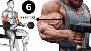 6 Exercises That Make Biceps Grow Fast Bigger Biceps Workout [upl. by Gabrila]