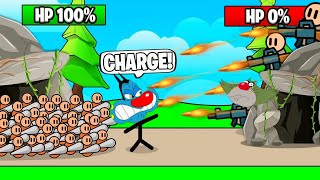 Oggy Build Strongest Army To Destroy Jack Castle in Android Game We Are Warriors Game [upl. by Yeleek561]