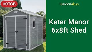 Keter  Manor 6x8ft Shed  A Closer Look At [upl. by Ahern]