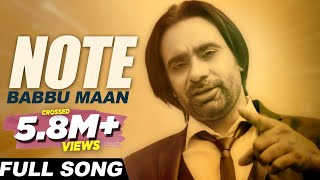 Babbu Maan  Note  Itihaas  Latest Punjabi Songs 2016 [upl. by Assereht]