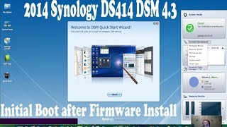 2014 Synology DS414 Part Three DSM 4 3 First Boot after Firmware Install [upl. by Enerak]