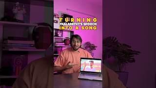 How I Turned Thalapathy’s Speech Into A Song 🤯🔥💥  thalapathy tvk [upl. by Nauwaj]