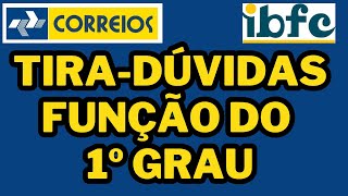 CONCURSO DOS CORREIOS  REVISÃO  FUNÇÃO DO 1º GRAU  MATEMÁTICA DA BANCA IBFC correios ibfc [upl. by Bridgette506]