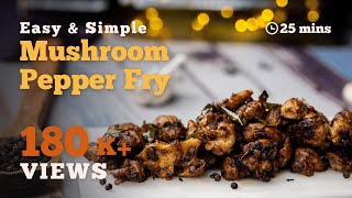 Mushroom Pepper Fry Recipe  Crispy Mushroom Salt amp Pepper Dry  Mushroom Recipes [upl. by Osborn]