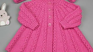 Hand Knitted Woollen Baby Frocks Design [upl. by Liman]