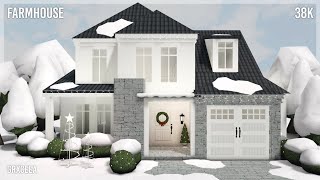 38k Winter House  Bloxburg Speedbuild  Grxceea [upl. by Fagin]