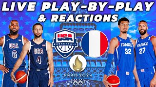 USA vs France Mens Basketball  Live PlayByPlay amp Reactions [upl. by Zanze523]